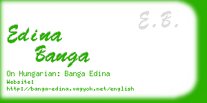 edina banga business card